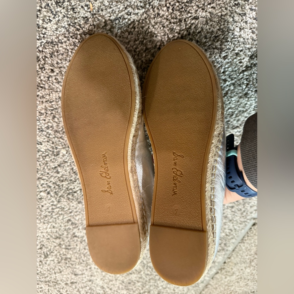 Sam Edelman Kai soft silver metallic espadrille flat loafers, size 7 - Picture 6 of 10